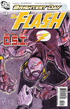 Flash v.3 #3: A hand draws a chalk outline around the Flash's dead body.