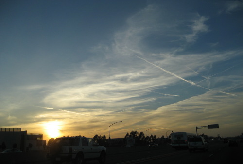 Stringy-Cloud Sunset